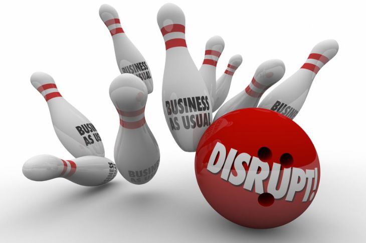 Business Disruption Bowling Ball and Pins